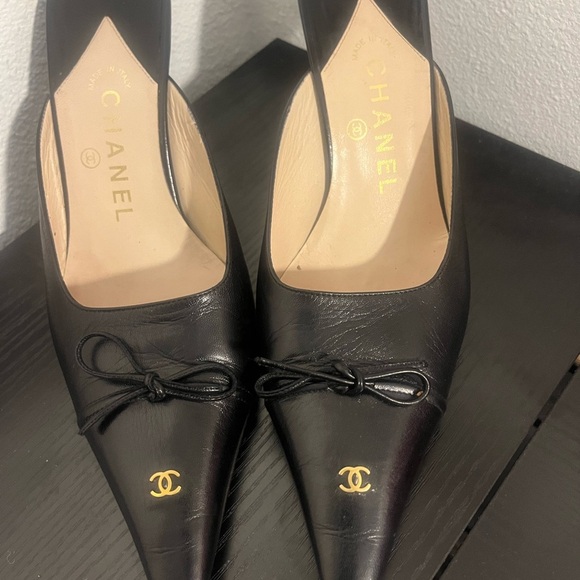 Vintage Chanel Black Mules - Picture 2 of 8
